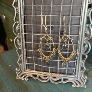 Stella & Dot gold plated Laborite chandelier earring